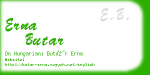 erna butar business card